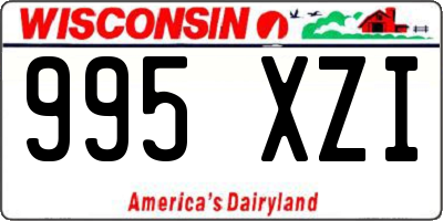 WI license plate 995XZI