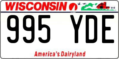 WI license plate 995YDE