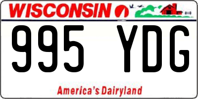 WI license plate 995YDG