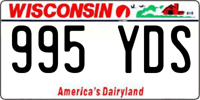 WI license plate 995YDS