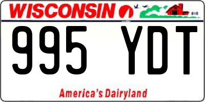 WI license plate 995YDT