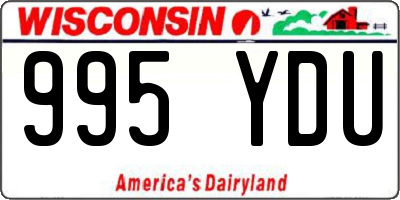 WI license plate 995YDU