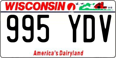WI license plate 995YDV