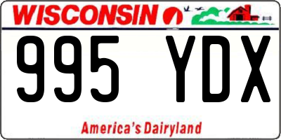 WI license plate 995YDX