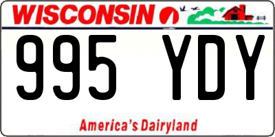 WI license plate 995YDY