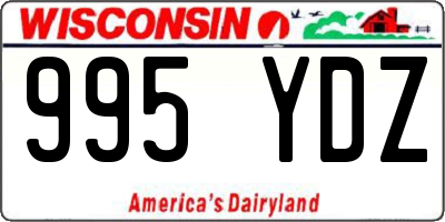 WI license plate 995YDZ