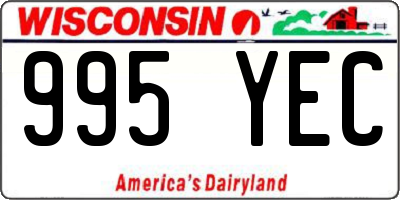 WI license plate 995YEC
