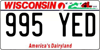 WI license plate 995YED