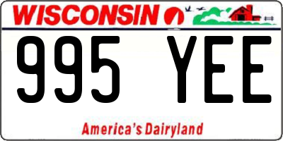 WI license plate 995YEE