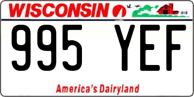 WI license plate 995YEF