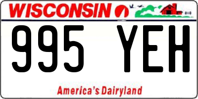 WI license plate 995YEH