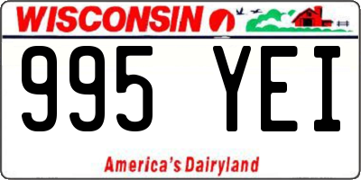 WI license plate 995YEI