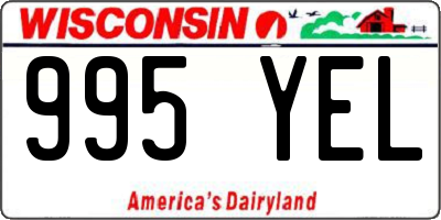 WI license plate 995YEL