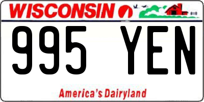 WI license plate 995YEN
