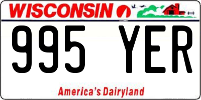 WI license plate 995YER