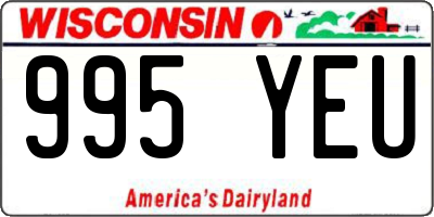 WI license plate 995YEU