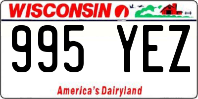 WI license plate 995YEZ
