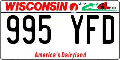 WI license plate 995YFD