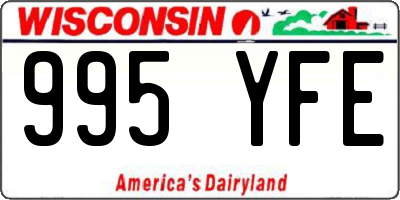 WI license plate 995YFE