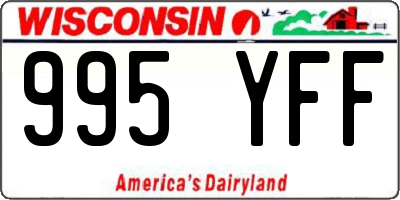 WI license plate 995YFF