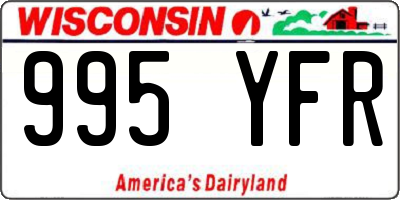 WI license plate 995YFR