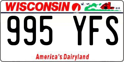 WI license plate 995YFS
