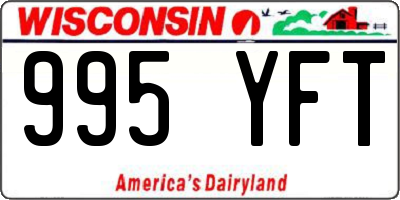 WI license plate 995YFT