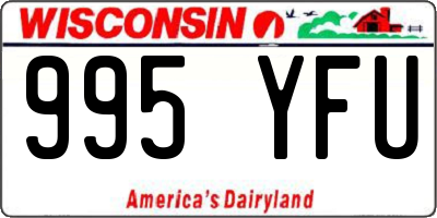 WI license plate 995YFU