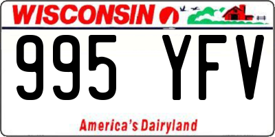 WI license plate 995YFV