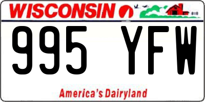 WI license plate 995YFW