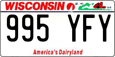 WI license plate 995YFY