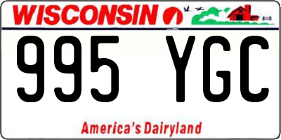 WI license plate 995YGC