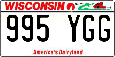 WI license plate 995YGG