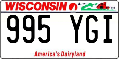 WI license plate 995YGI