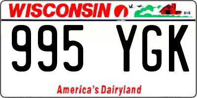 WI license plate 995YGK