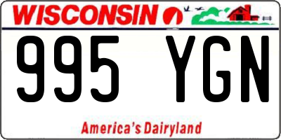 WI license plate 995YGN