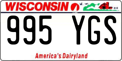 WI license plate 995YGS