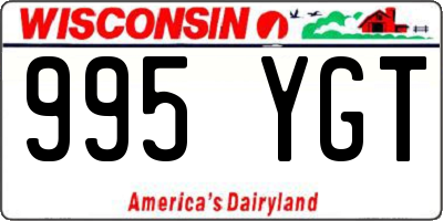 WI license plate 995YGT
