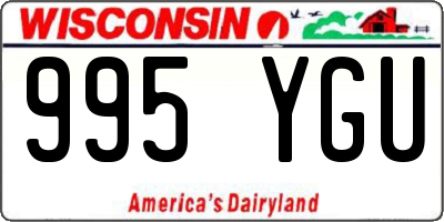 WI license plate 995YGU
