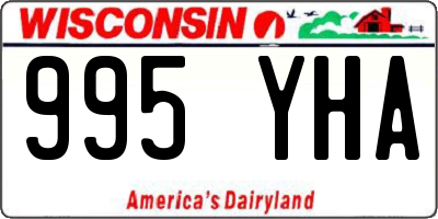 WI license plate 995YHA