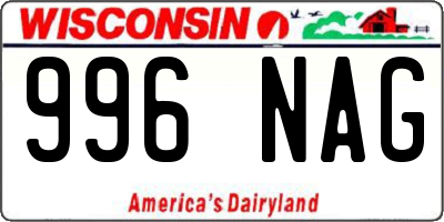 WI license plate 996NAG