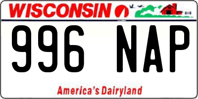 WI license plate 996NAP