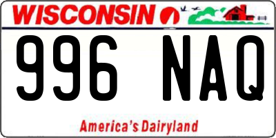 WI license plate 996NAQ