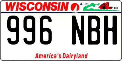 WI license plate 996NBH
