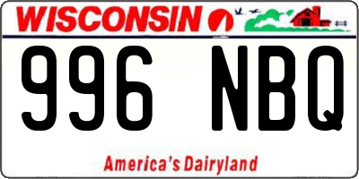WI license plate 996NBQ