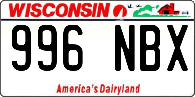 WI license plate 996NBX