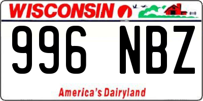 WI license plate 996NBZ