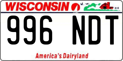 WI license plate 996NDT
