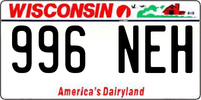 WI license plate 996NEH