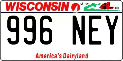 WI license plate 996NEY